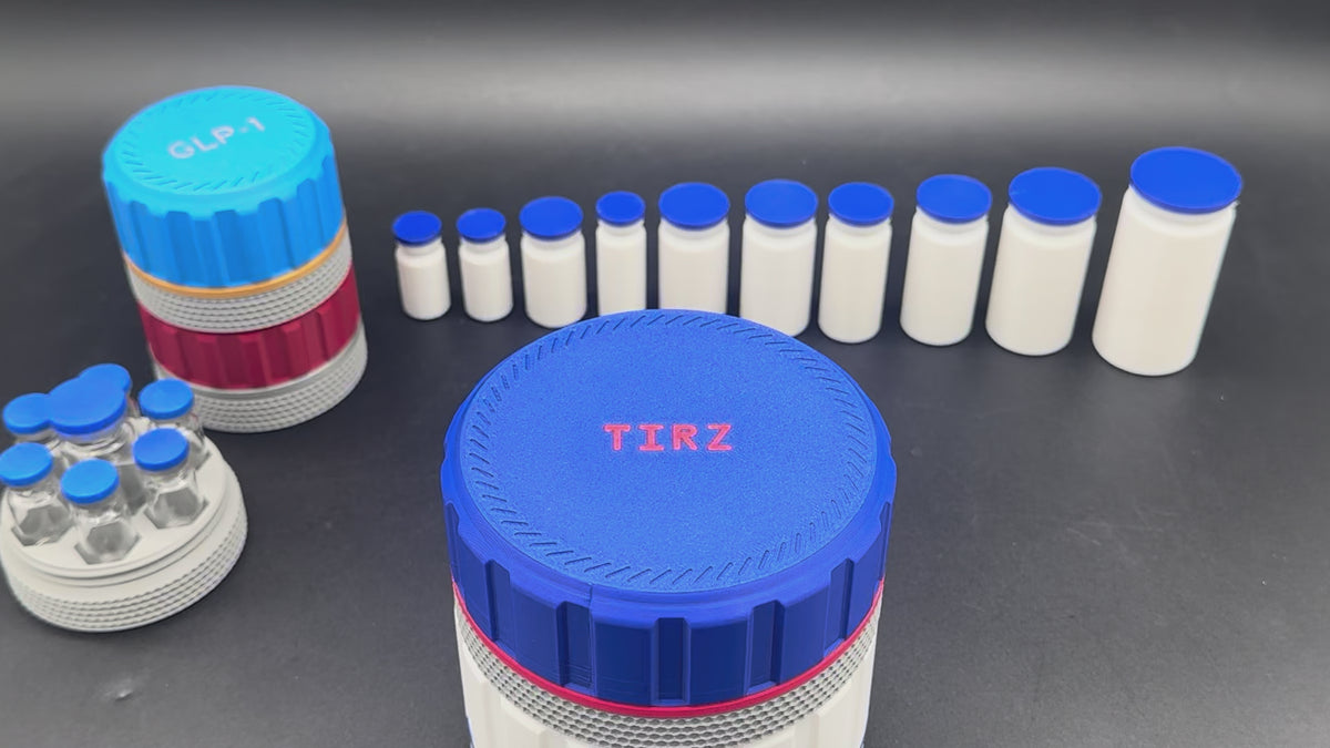 3mL - 5mL - 10mL Portable Peptide Vial Organizer Case - Any vial size