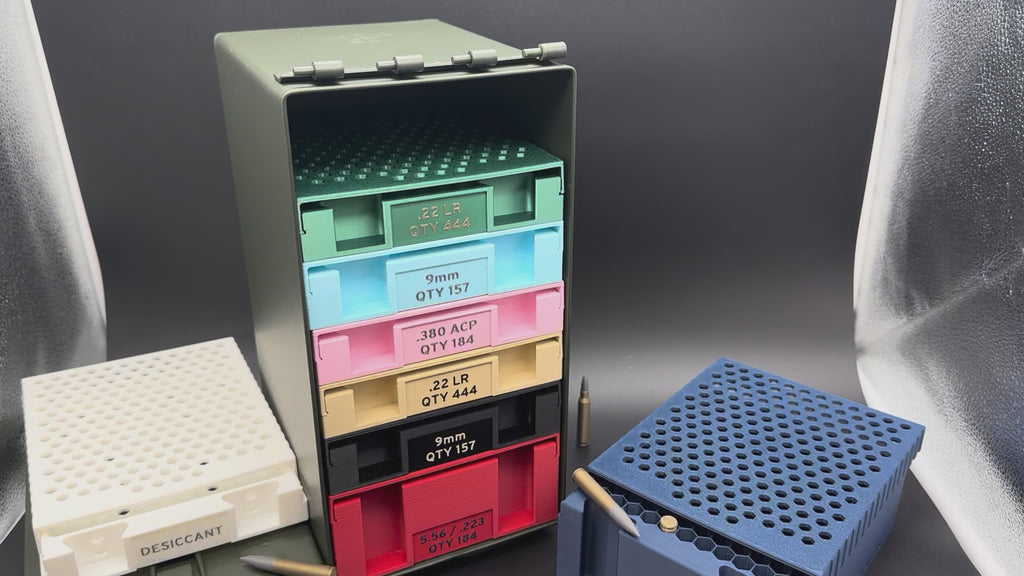 Ammo Organizer Tray for 50Cal NATO Can - The Range Rack PLUS System, 60+ Calibers and Designs