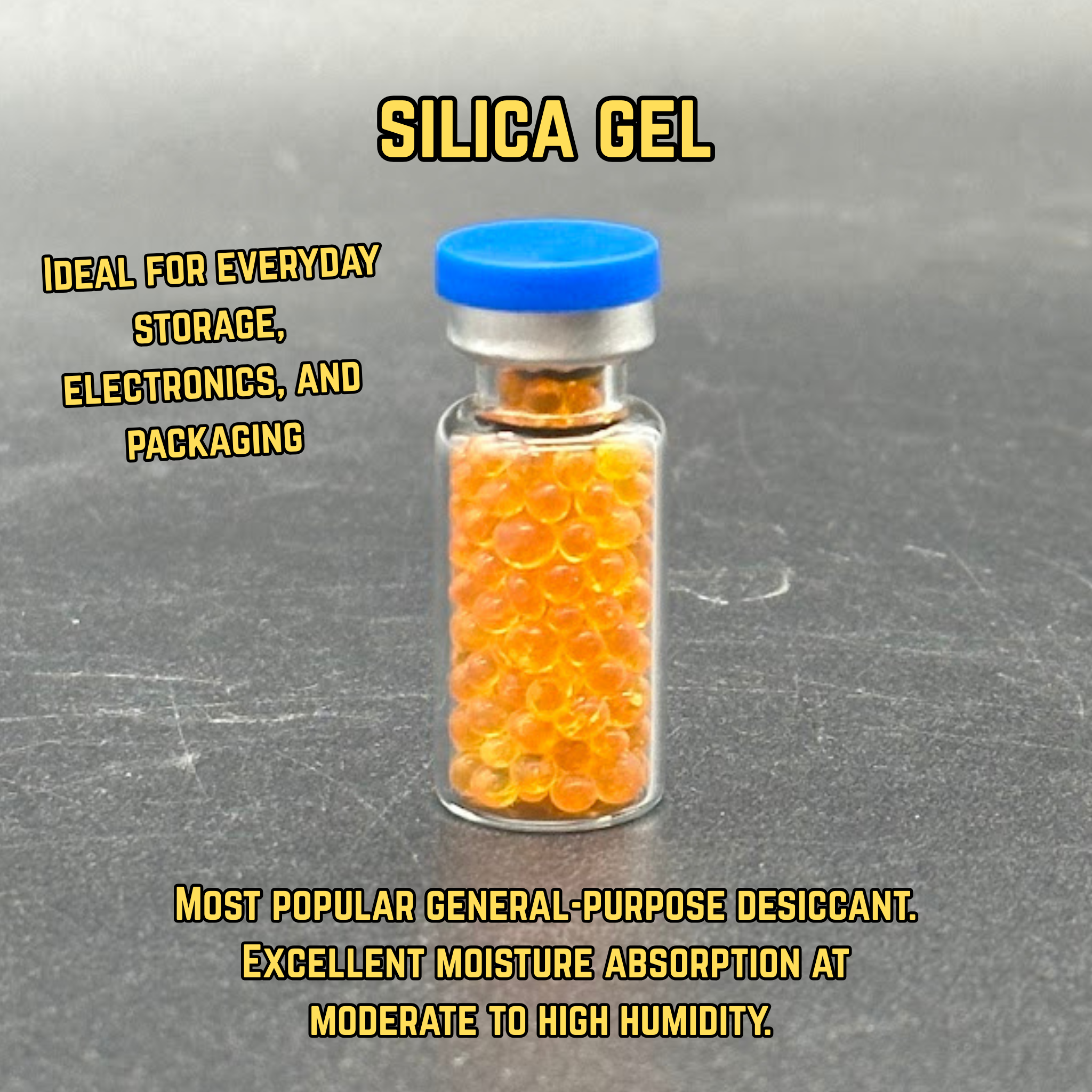 Set of 5 or 10 Desiccant Vials - Vial Dry