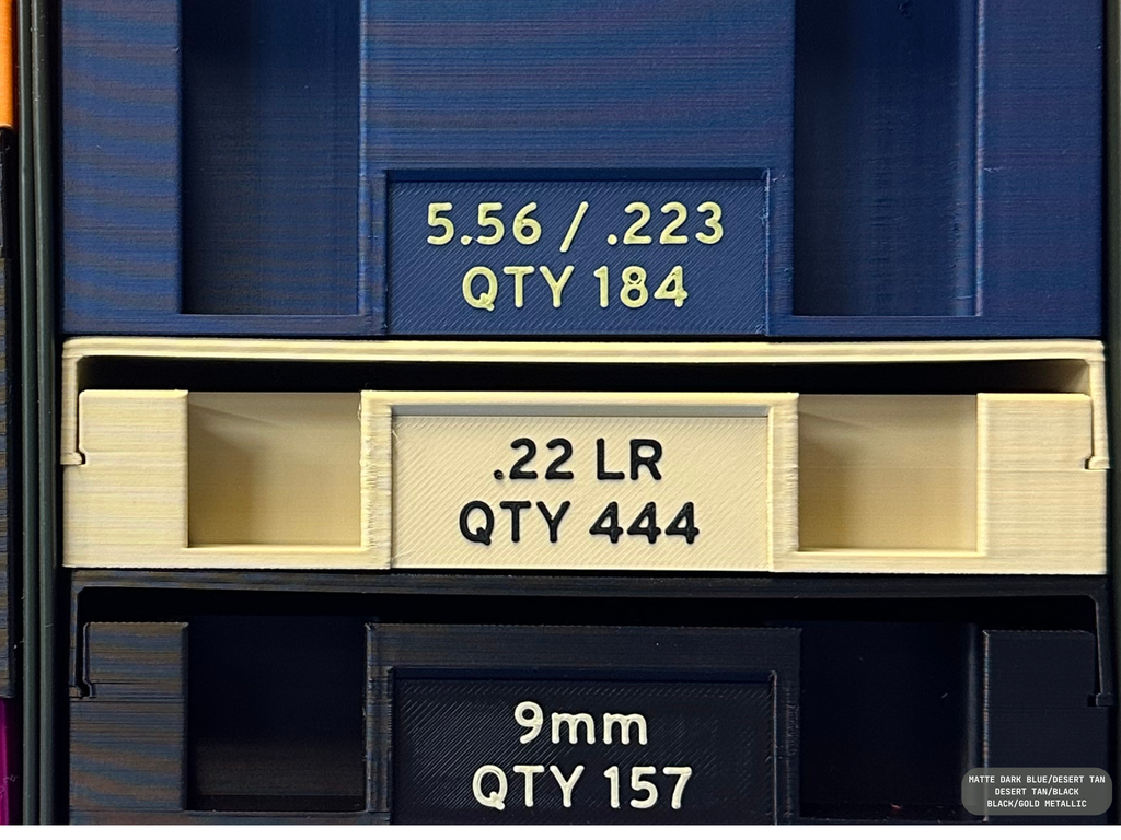 Ammo Organizer Tray for 50Cal NATO Can - The Range Rack PLUS System, 60+ Calibers and Designs