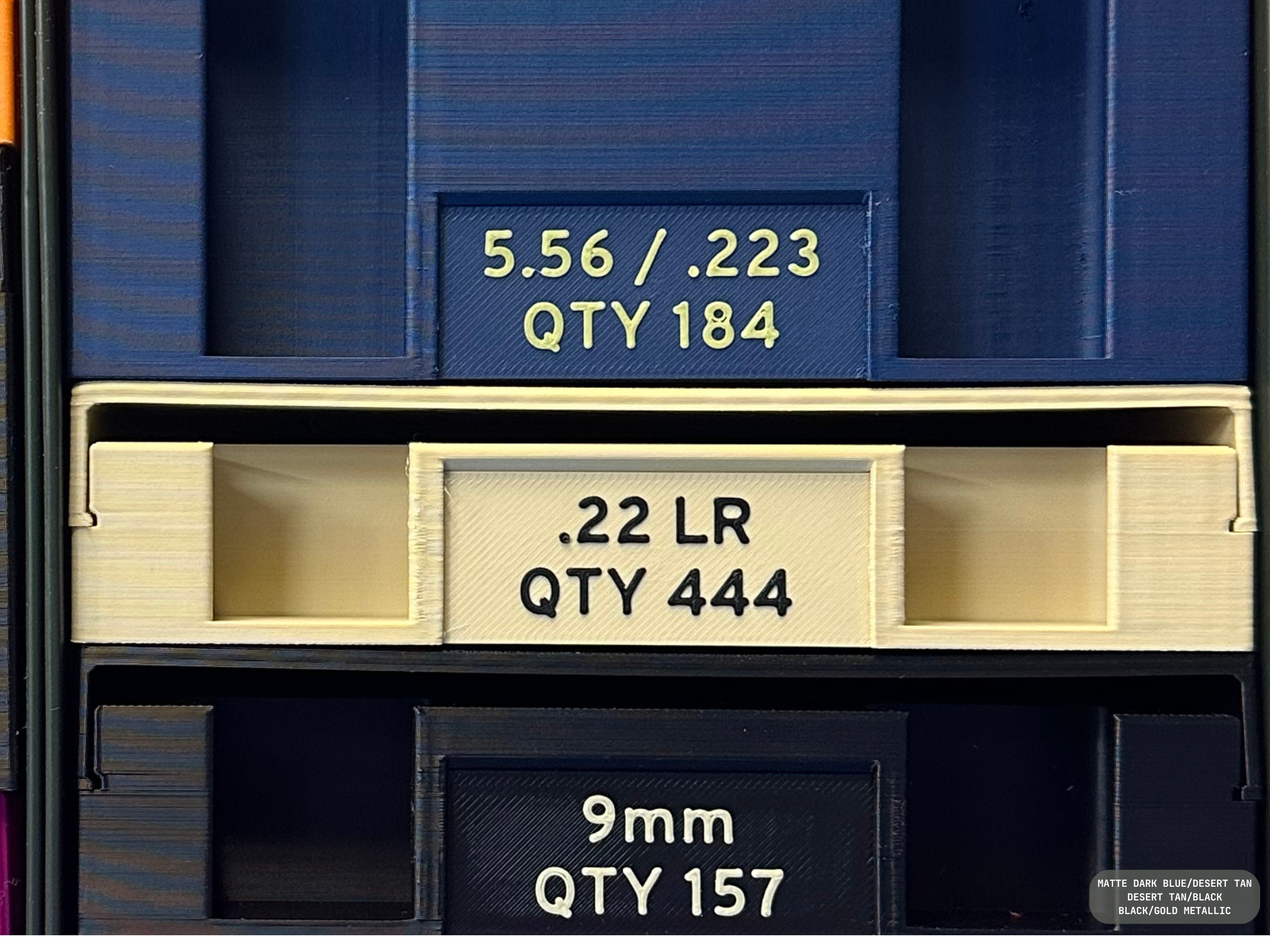 Ammo Organizer Tray for 50Cal NATO Can - The Range Rack PLUS System, 60+ Calibers and Designs